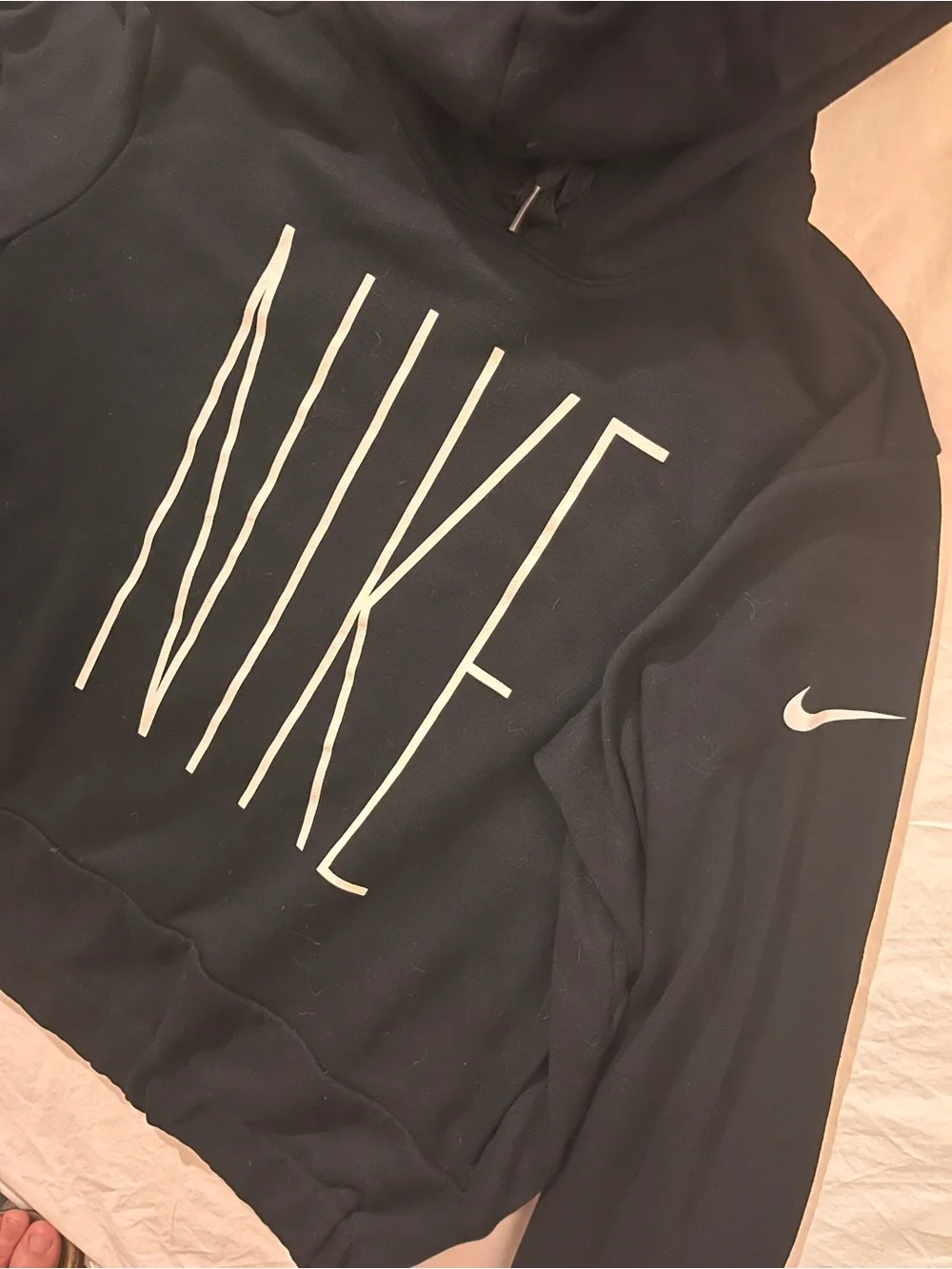 Women’s Black Hoodie with Vertical NIKE Logo